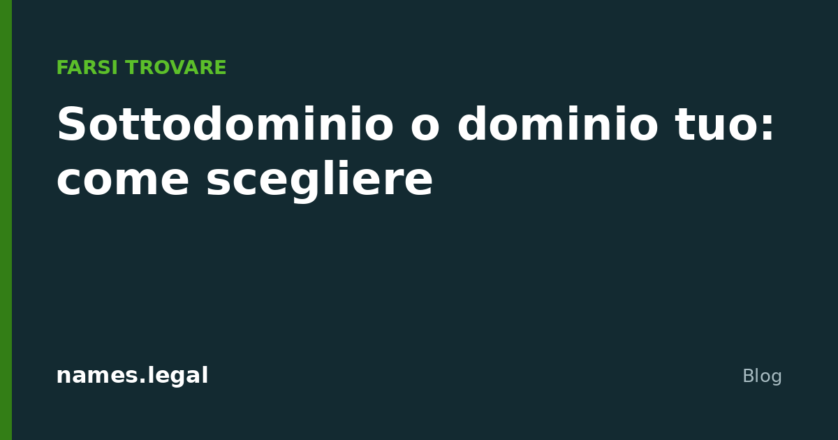 Subdomínio ou domínio próprio: como escolher
